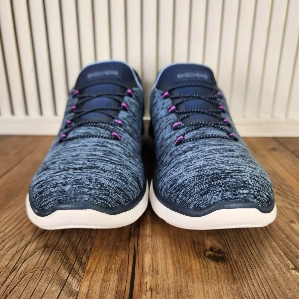 Skechers Slip-Ins Summits Dazzling Haze Hands Free Shoes Womens Sz 8 Blue 149937